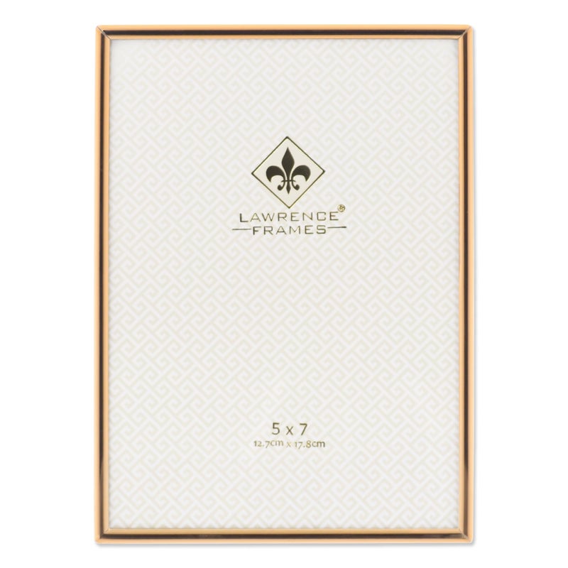 Lawrence Frames 5" W x 7" H Simply Gold Metal Picture Frame (670057)